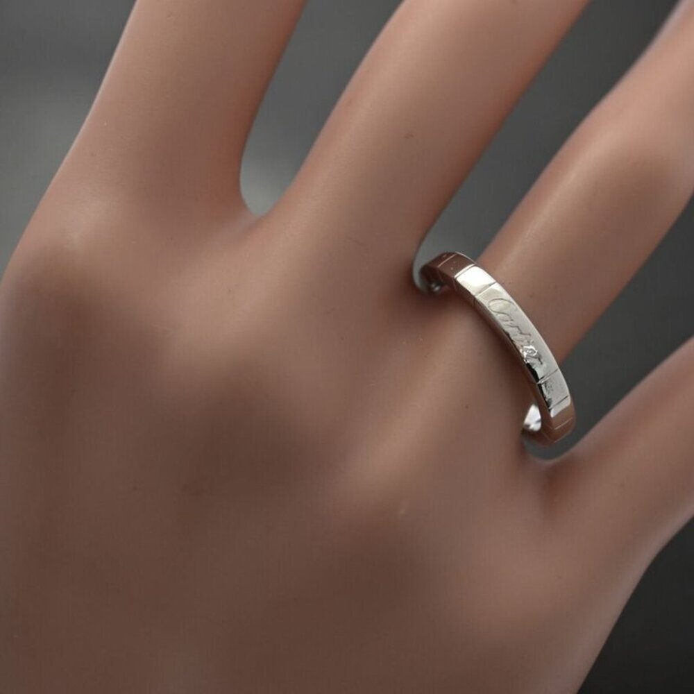 ★SOLD★ Cartier Lanier Ring 54 White Gold Wedding - Picture 11 of 11